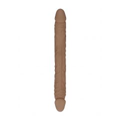   RealRock Double Dong 14 - dvojité dildo (36 cm) - tmavě přírodní