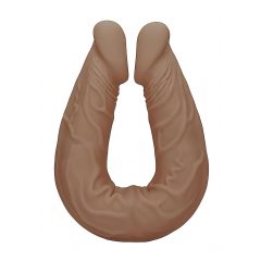   RealRock Double Dong 14 - dvojité dildo (36 cm) - tmavě přírodní