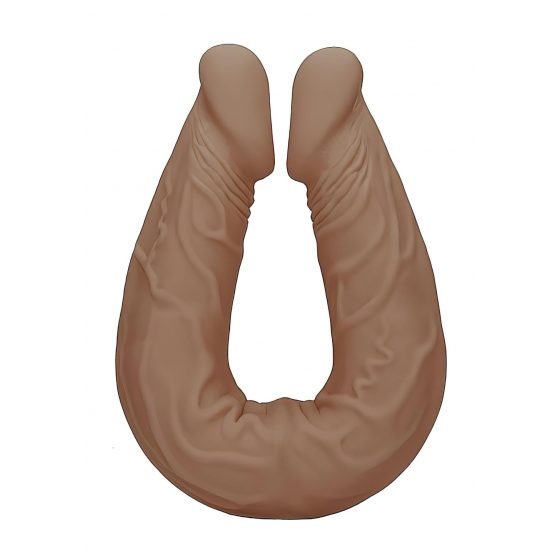 RealRock Double Dong 14 - dvojité dildo (36 cm) - tmavě přírodní