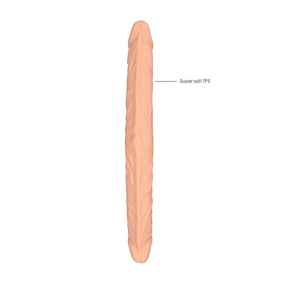 RealRock Double Dong 18 - dvojité dildo (46 cm) - přírodní