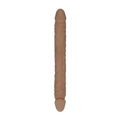   RealRock Double Dong 18 - dvojité dildo (46 cm) - tmavě přírodní