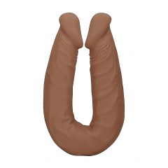   RealRock Double Dong 18 - dvojité dildo (46 cm) - tmavě přírodní