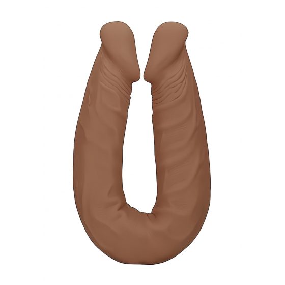 RealRock Double Dong 18 - dvojité dildo (46 cm) - tmavě přírodní