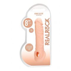   RealRock Penis Sleeve 8 - návlek na penis (21cm) - tělová barva