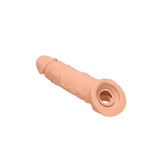 RealRock Penis Sleeve 8 - návlek na penis (21cm) - tělová barva