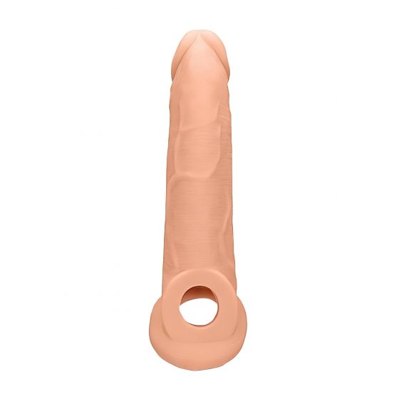 RealRock Penis Sleeve 9 - návlek na penis (21,5 cm) - tělová barva