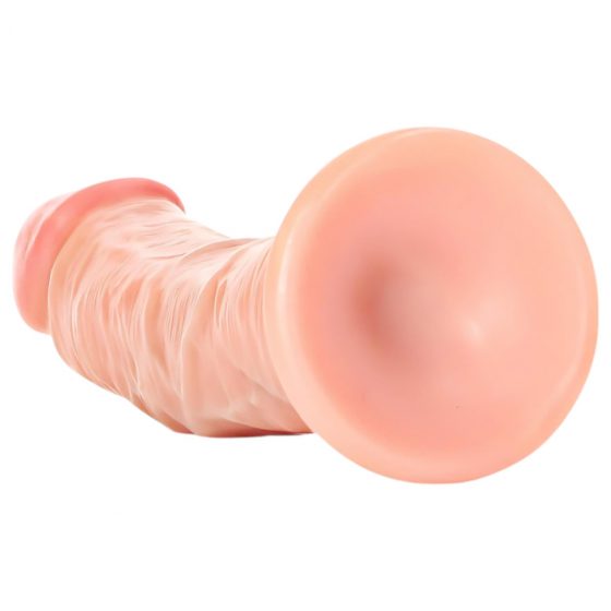 RealRock Curved - zakřivené realistické dildo s lepivou základnou - 15,5 cm (přírodní)