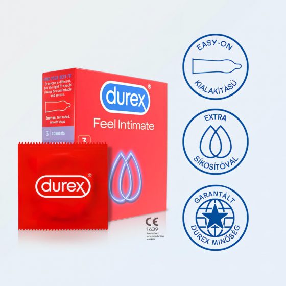 Durex Feel Intimate - tenkostěnné kondomy (3 ks)