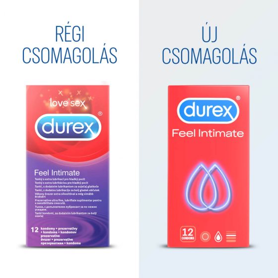 Durex Feel Intimate - tenkostěnné kondomy (12 ks)