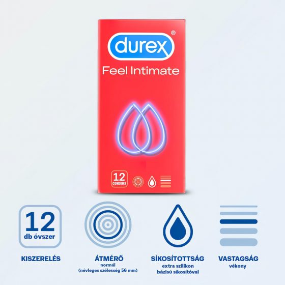 Durex Feel Intimate - tenkostěnné kondomy (12 ks)