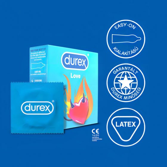 Durex kondomy Love - kondomy Easy-on (4 ks)