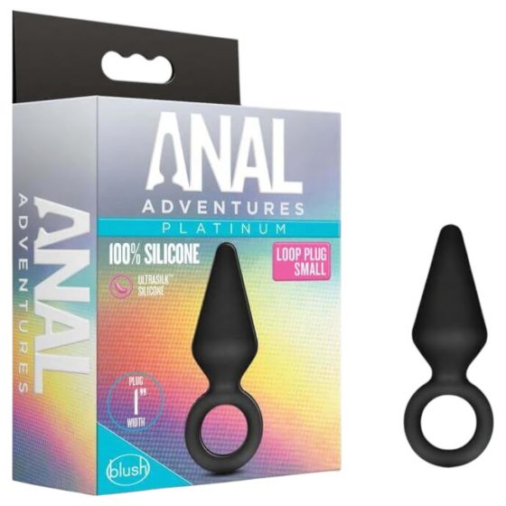 Anal Adventures Platinum S - anální dildo (černé) - malé