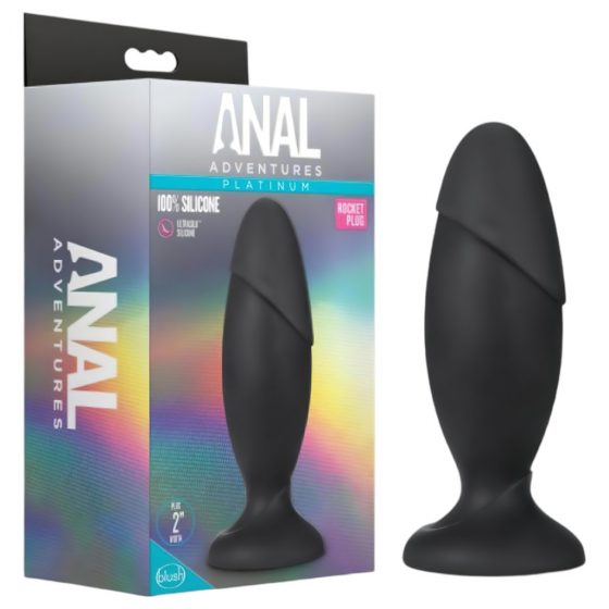 Anal Adventures Platinum Rocket Plug - anální dildo (černé)