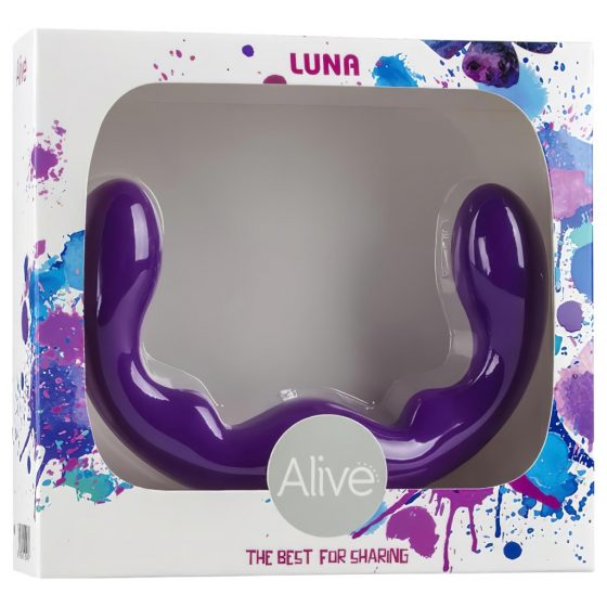 Alive Luna - oboustranné dildo - 25 cm (fialové)