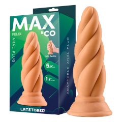 Max & Co Felix - csavaros anál dildó - 15cm (natúr)