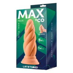 Max & Co Felix - csavaros anál dildó - 15cm (natúr)