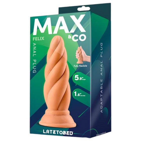 Max & Co Felix - šroubové anální dildo - 15 cm (přírodní)