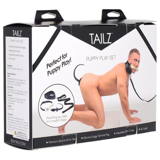 Tailz Puppy Player Set - sada análních vibrátorů pro štěňata (4 kusy)