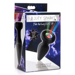 Booty Sparks - szilikon világító anál plug (fekete)