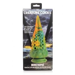   Creature Cocks Monstropus - silikonové dildo s ramenem chobotnice - 22 cm (žlutozelené)