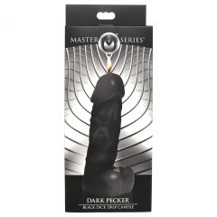   Dark Pecker - ušní svíčka - penis s varlaty - černá (352g)