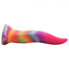   Creature Cocks Tongue - svítící silikonové dildo - 21 cm (duhové)