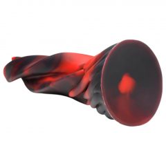   Creature Cocks Hell Kiss - zkroucené silikonové dildo - 19 cm (červené)