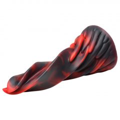   Creature Cocks Hell Kiss - zkroucené silikonové dildo - 19 cm (červené)