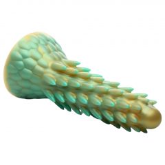   Creature Cocks Stegosaurus - silikonové dildo s ostny - 20 cm (zelené)