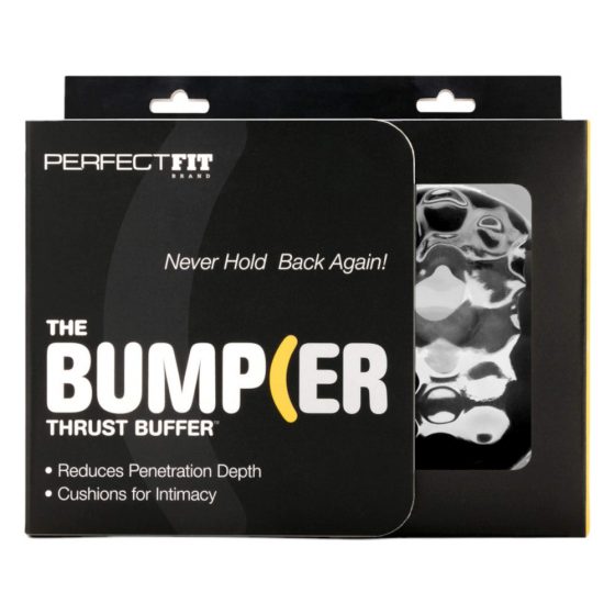 Perfect Fit The Bumper - sada kroužků na varlata a penis - černá (2 kusy)