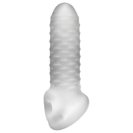 Fat Boy Checker Box - návlek na penis (15 cm) - mléčně bílý