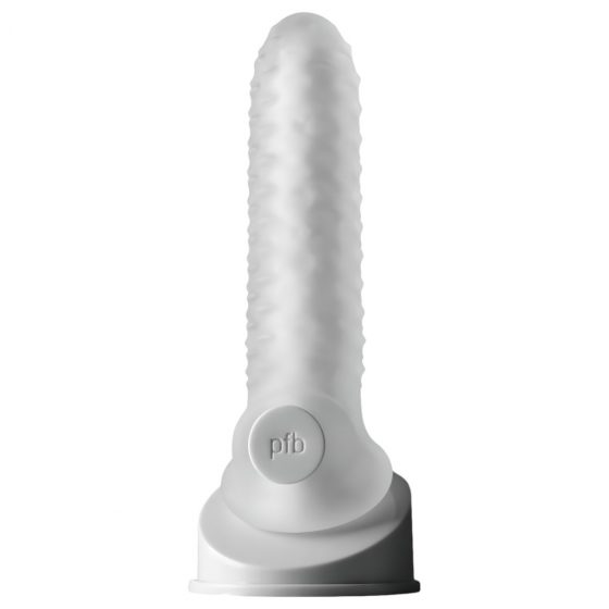 Fat Boy Checker Box - návlek na penis (17 cm) - mléčně bílý