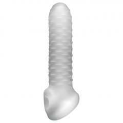   Fat Boy Checker Box - návlek na penis (17 cm) - mléčně bílý