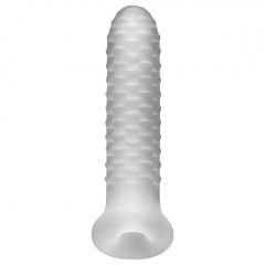   Fat Boy Checker Box - návlek na penis (17 cm) - mléčně bílý