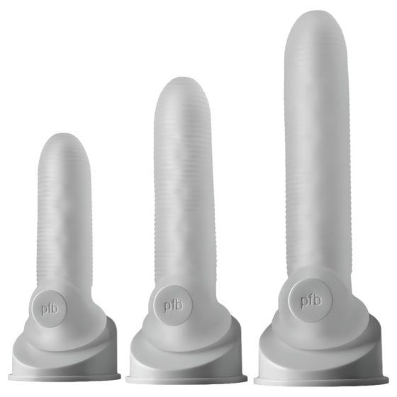 Fat Boy Micro Ribbed - návlek na penis (15 cm) - mléčně bílý