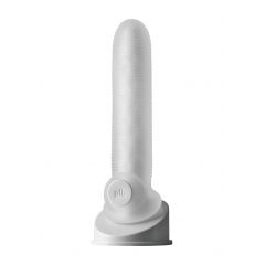   Fat Boy Micro Ribbed - návlek na penis (19 cm) - mléčně bílý