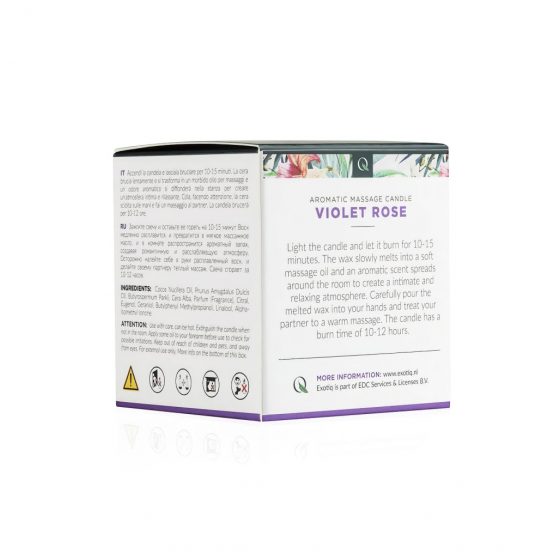 Exotiq Violet Rose - masážní svíčka (60g) 