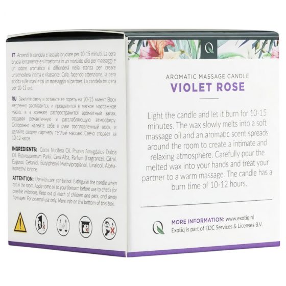 Exotiq Violet Rose - masážní svíčka (60g) 