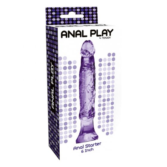 Toyjoy Anal Starter - realistické anální dildo - 16 cm (fialové)