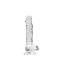   REALROCK - průsvitné realistické dildo - vodočisté (17cm)