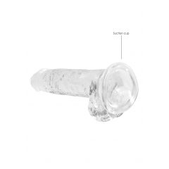   REALROCK - průsvitné realistické dildo - vodočisté (17cm)