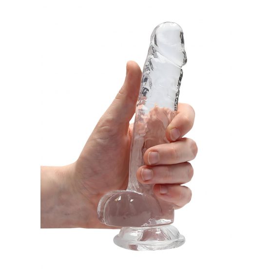 REALROCK - průsvitné realistické dildo - vodočisté (17cm)