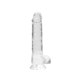   REALROCK - průsvitné realistické dildo - vodočisté (19cm)