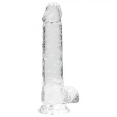   REALROCK - průsvitné realistické dildo - vodočisté (19cm)