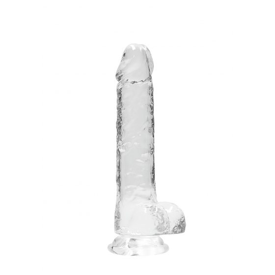 REALROCK - průsvitné realistické dildo - vodočisté (19cm)