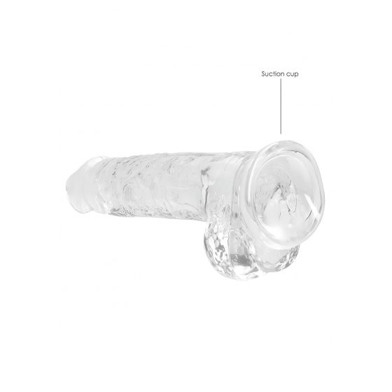 REALROCK - průsvitné realistické dildo - vodočisté (19cm)