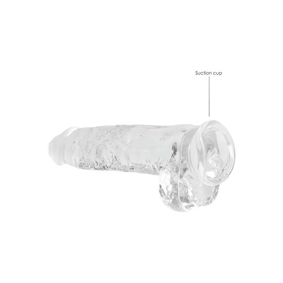 REALROCK - průsvitné realistické dildo - vodočisté (22cm)