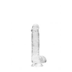   REALROCK - průsvitné realistické dildo - vodočisté (15cm)