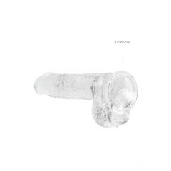   REALROCK - průsvitné realistické dildo - vodočisté (15cm)