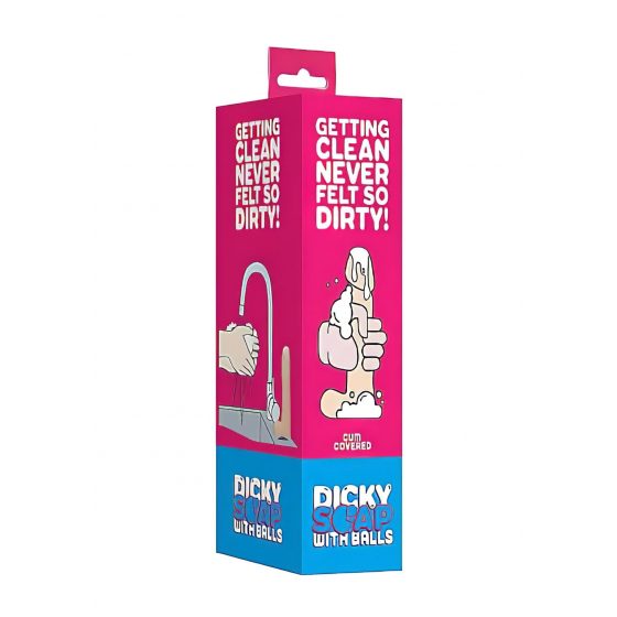 Dicky Cum - penisové mýdlo se varlaty - přírodní barva (250g)